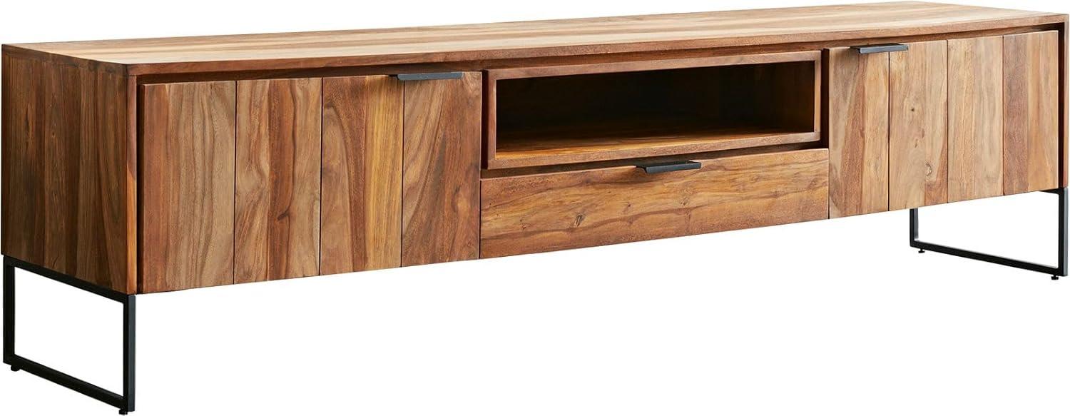 Lowboard Nook 200 cm Sheesham Natur 2 Türen 1 Schub Bild 1