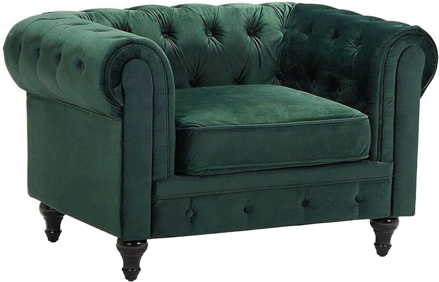 Sessel Samtstoff grün CHESTERFIELD Bild 1