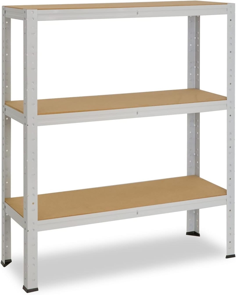 shelfplaza OFFICE 90x75x30 cm Schwerlastregal in lichtgrau mit 3 Böden und 175 kg Traglast pro Boden Bild 1