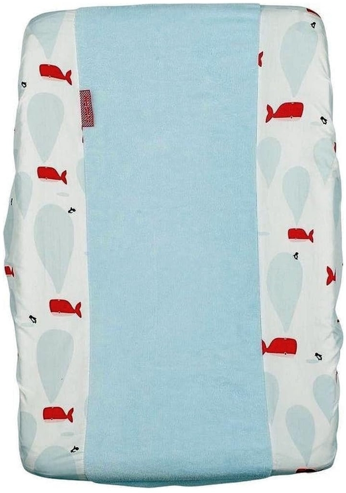 Wickeltischdecke Oceaan70 cm hellblau/weiß Bild 1