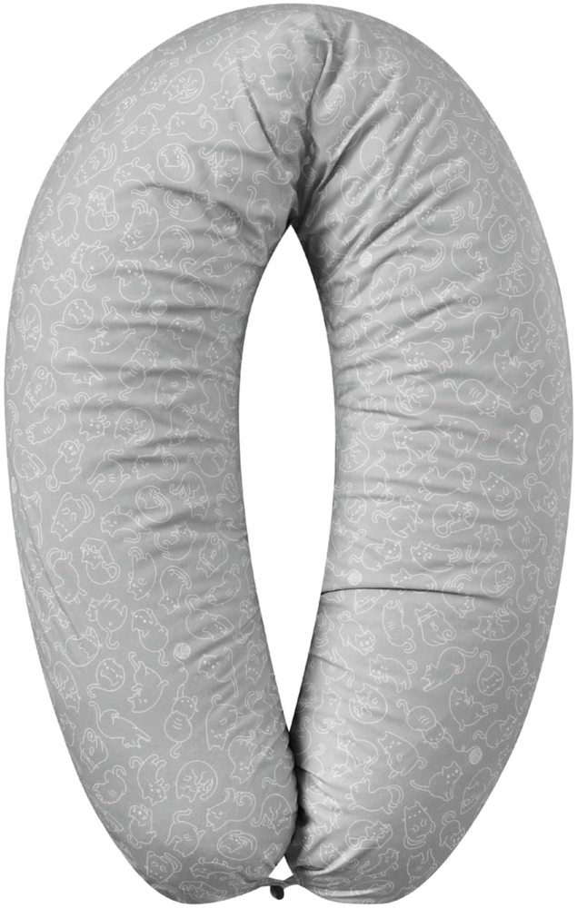 sei Design Stillkissenbezug 100% Baumwolle passend für Stillkissen XXL, Bezug für Schwangerschaftskissen, Seitenschläferkissen 190x30 cm, mit Reißverschluss, waschbar und Schadstoffgeprüft Bild 1