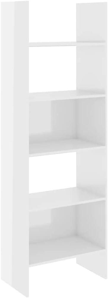 vidaXL Bücherregal Hochglanz-Weiß 60 x 35 x 180 cm Spanplatte [803413] Bild 1