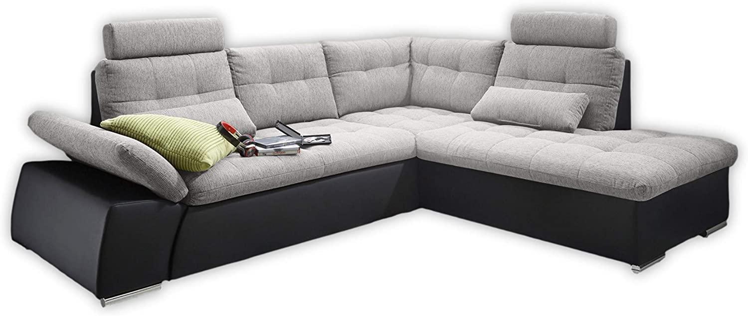 Bega Ecksofa rechts JAKARTA mit Schlaffunktion schwarz silver Bild 1