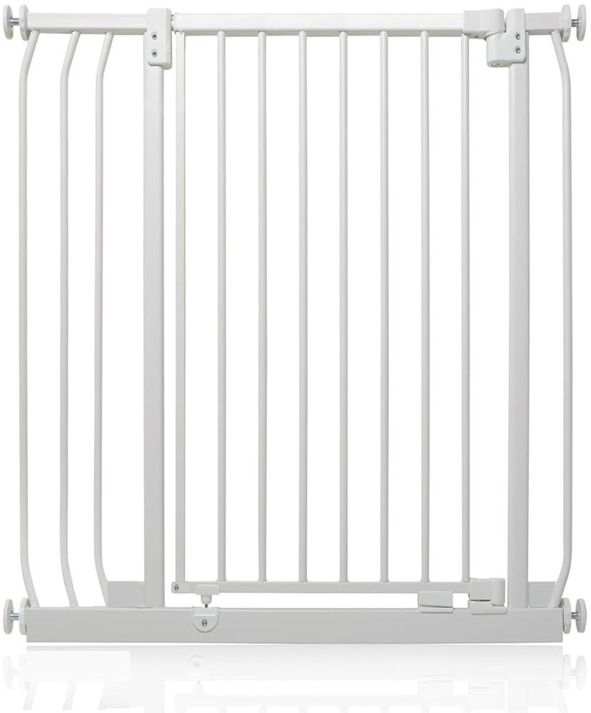 Safetots Extra Tall Elite Sicherheitsschutzgitter, 80cm - 89cm, Matt Weiß, Extra hohe 96.8cm Höhe, Treppenschutzgitter mit Druckmontage, Sicherheitsbarriere, Einfache Installation Bild 1