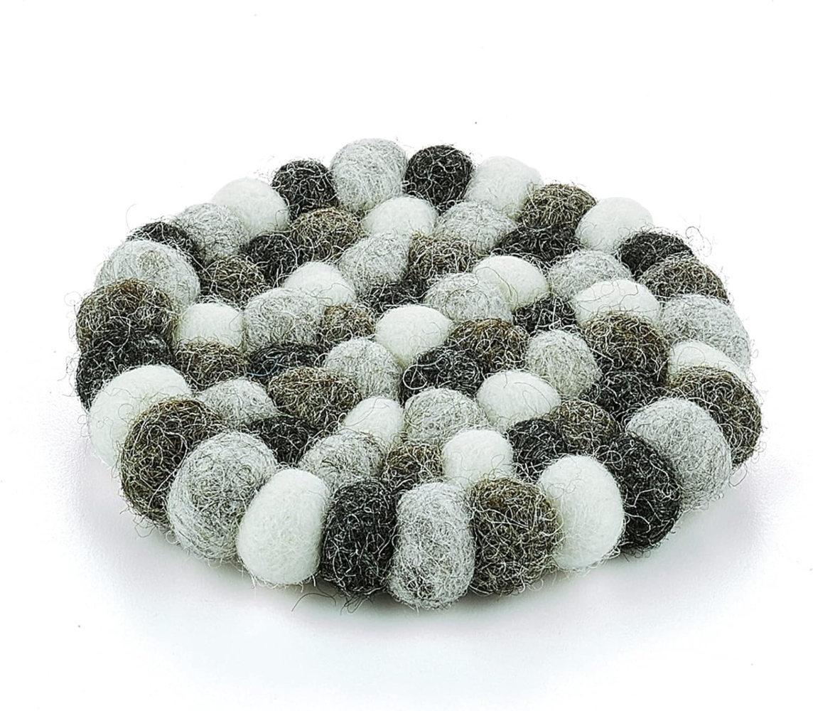 Untersetzer Glasuntersetzer Schafwolle Filz Ø10 cilio LANA GRIGIO rund 470420 Bild 1