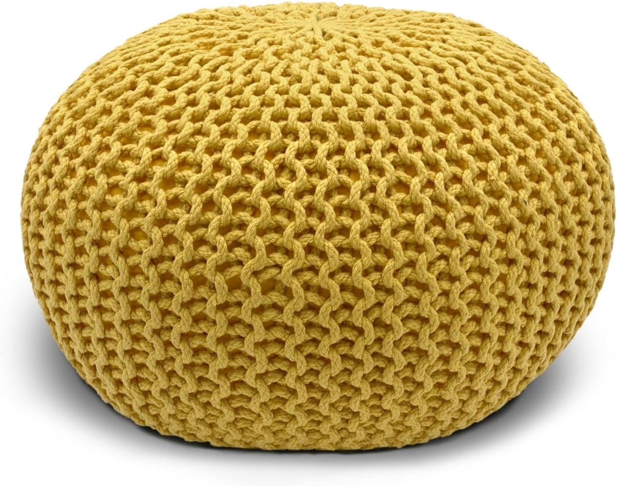 Casamia Pouf Pouf Ø 55 o. 45 cm Strickhocker Sitzpouf Bodenkissen Premium Outdoor Bild 1