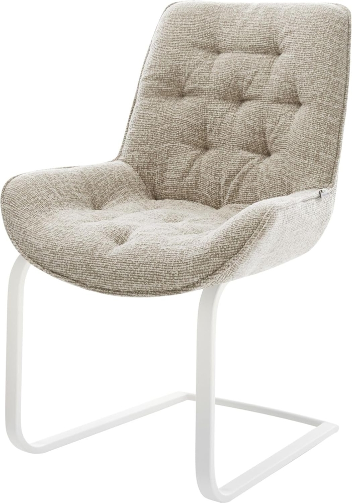 Freischwinger Taimi-Flex Webstoff Soft Beige Freischwinger flach Weiß Bild 1