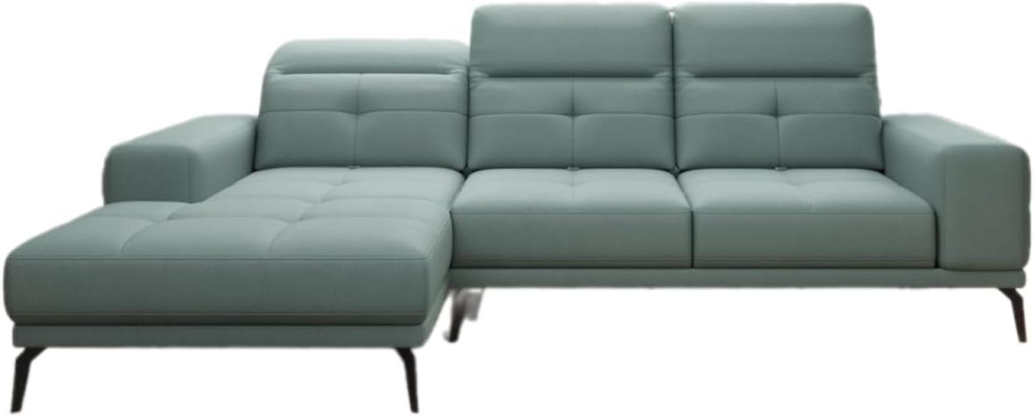 Designer Sofa Terina inkl. Beistellhocker Stoff Grün Links Bild 1