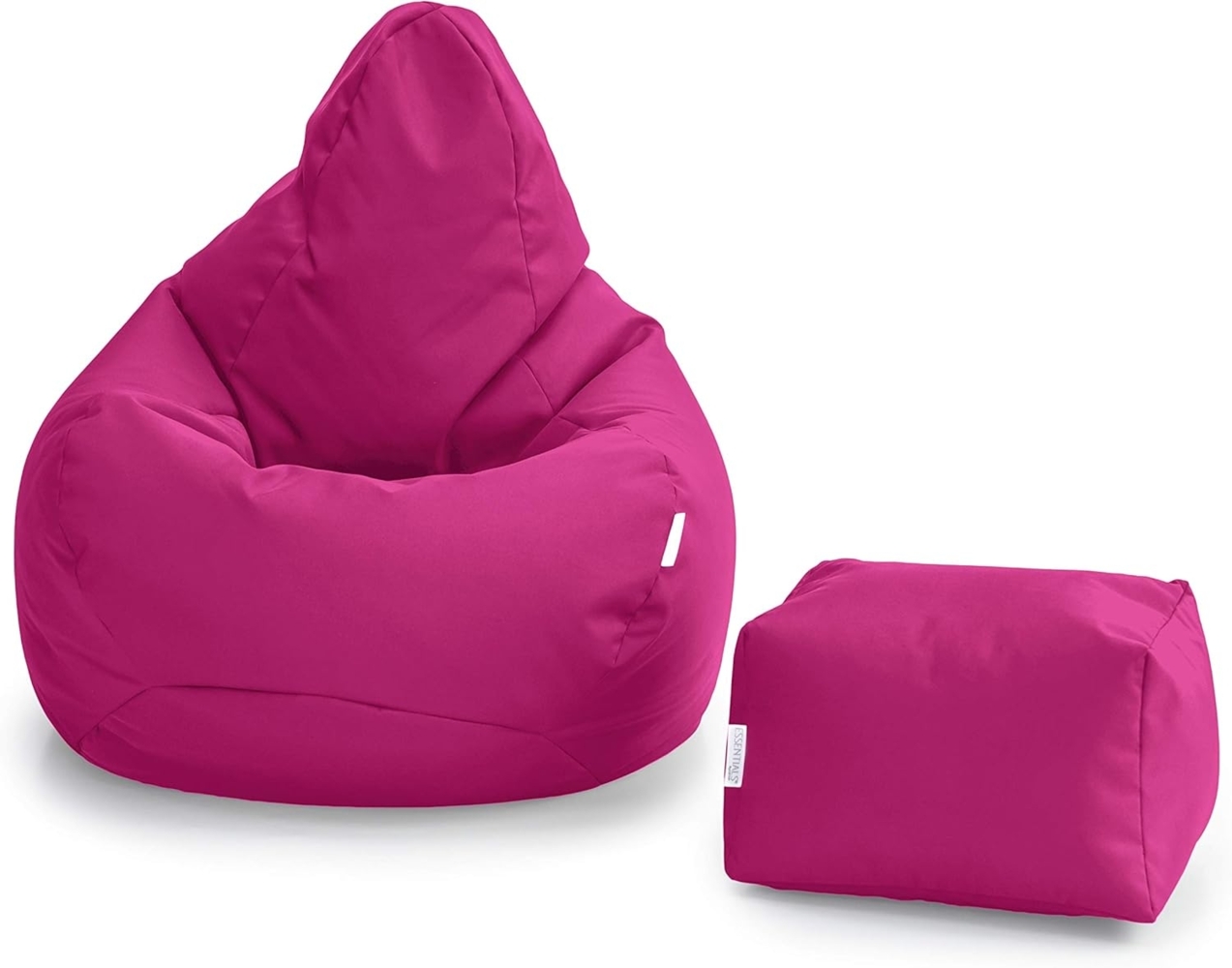 Loft 25 Gaming Sitzsack Outdoor | Gaming Sessel für den Innenbereich des Wohnzimmers im Freien | Wasserbeständig | Ergonomisches Design zur Körperunterstützung | Langlebig (Cerise, Sitzsack Set) Bild 1