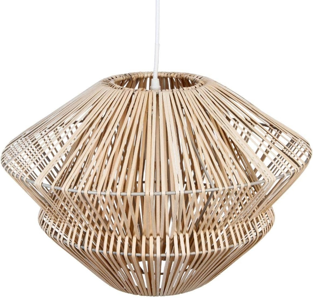 Hängelampe aus Rattan - Durchmesser 48 cm - Farbe: HOLZ Natur - Atmosphera Bild 1