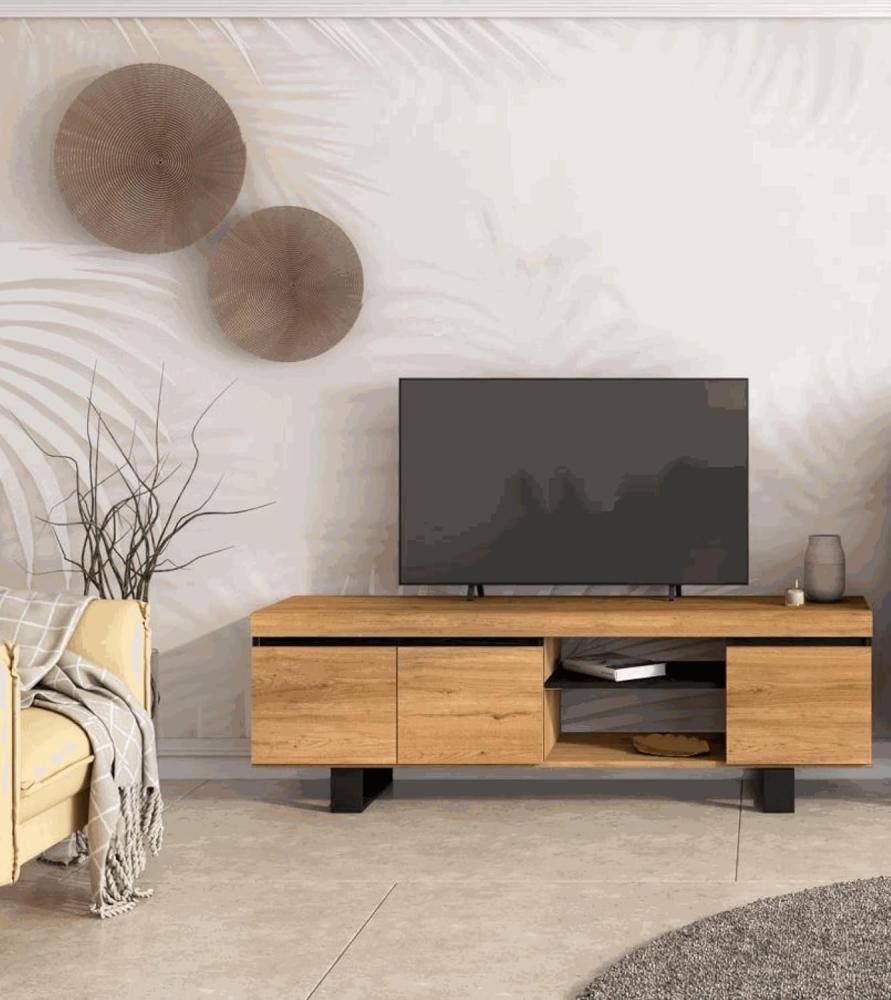 Skraut Home TV-Möbel mit Mehreren Stauraum, 160x40x53cm Bild 1