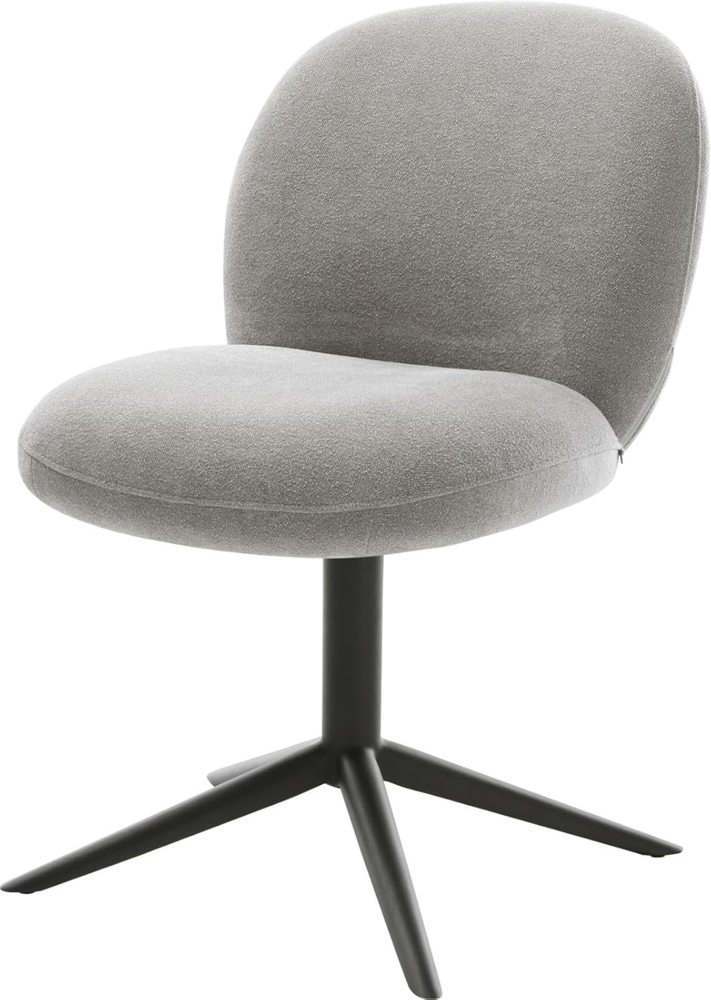 Drehstuhl Nube-Flex Strukturstoff Soft Grau Fußkreuz Schwarz 360° drehbar Wippfunktion Taschenfederkern Bild 1