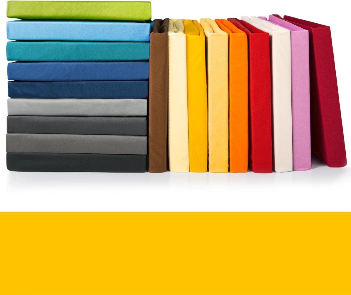 CelinaTex Spannbettlaken Jade Spannbetttuch Mikrofaser 180x200-200x200cm maisgelb, Polyester, (1 Stück), allergikergeeignet,atmungsaktiv,bügelfrei,dauerelastisch und weich Bild 1