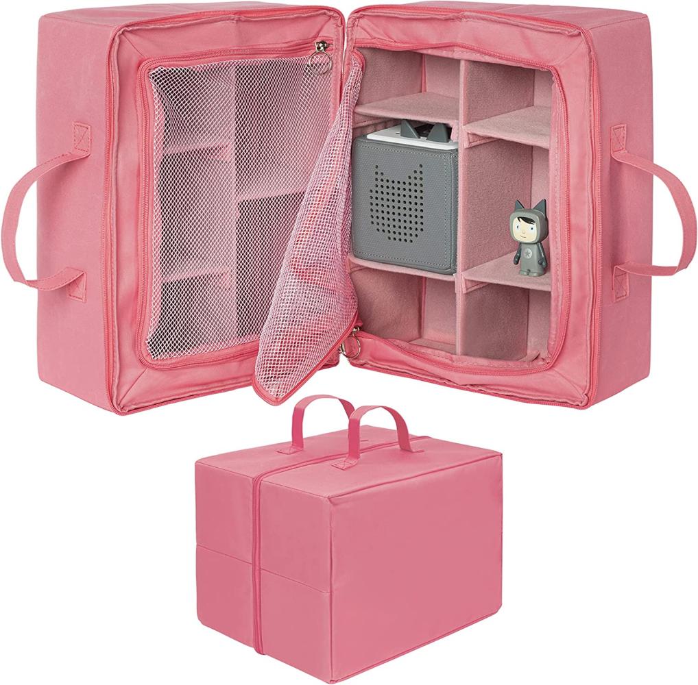 ONVAYA® Aufbewahrungsbox | rosa | vielseitiger Multifunktions-Organizer | Organizer-Box für Kleidung, Schuhe, Kinderzimmer oder Badezimmer | Aufbewahrungstasche aus Stoff | Geeignet als Kofferorganizer | faltbar & stapelbar Bild 1