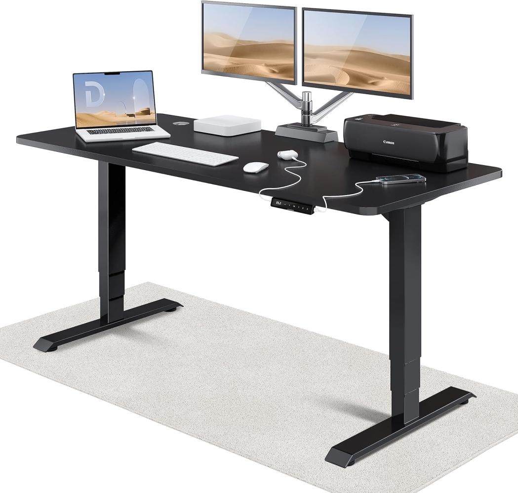 Höhenverstellbarer Schreibtisch (180 x 80 cm) - Schreibtisch Höhenverstellbar Elektrisch mit Flüsterleisem Dual-Motor & Touchscreen - Hohe Tragfähigkeit - Stehtisch von Desktronic Bild 1