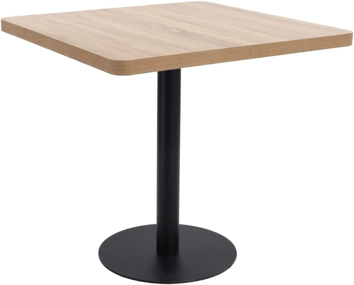 vidaXL Bistrotisch Hellbraun 80x80 cm MDF 286433 Bild 1