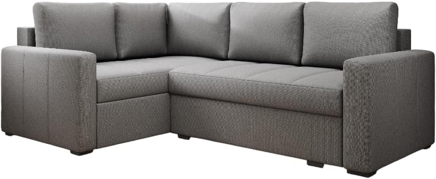 Designer Sofa Cortino mit Schlaffunktion und Stauraum Stoff Grau Links Bild 1