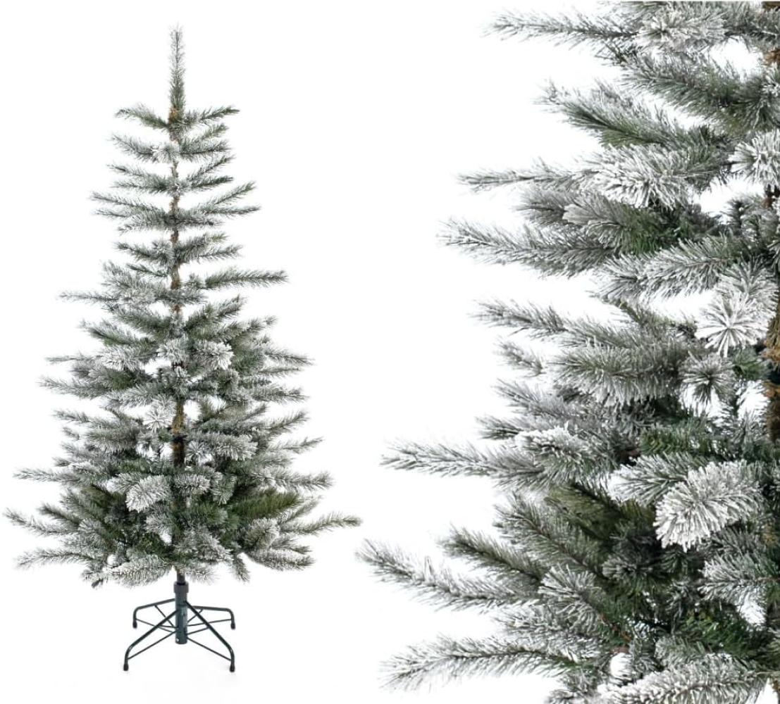 Evergreen Künstlicher Weihnachtsbaum Cedar Frost Kiefer | Inkl. Kunstschnee | Weiß | 150 cm Bild 1