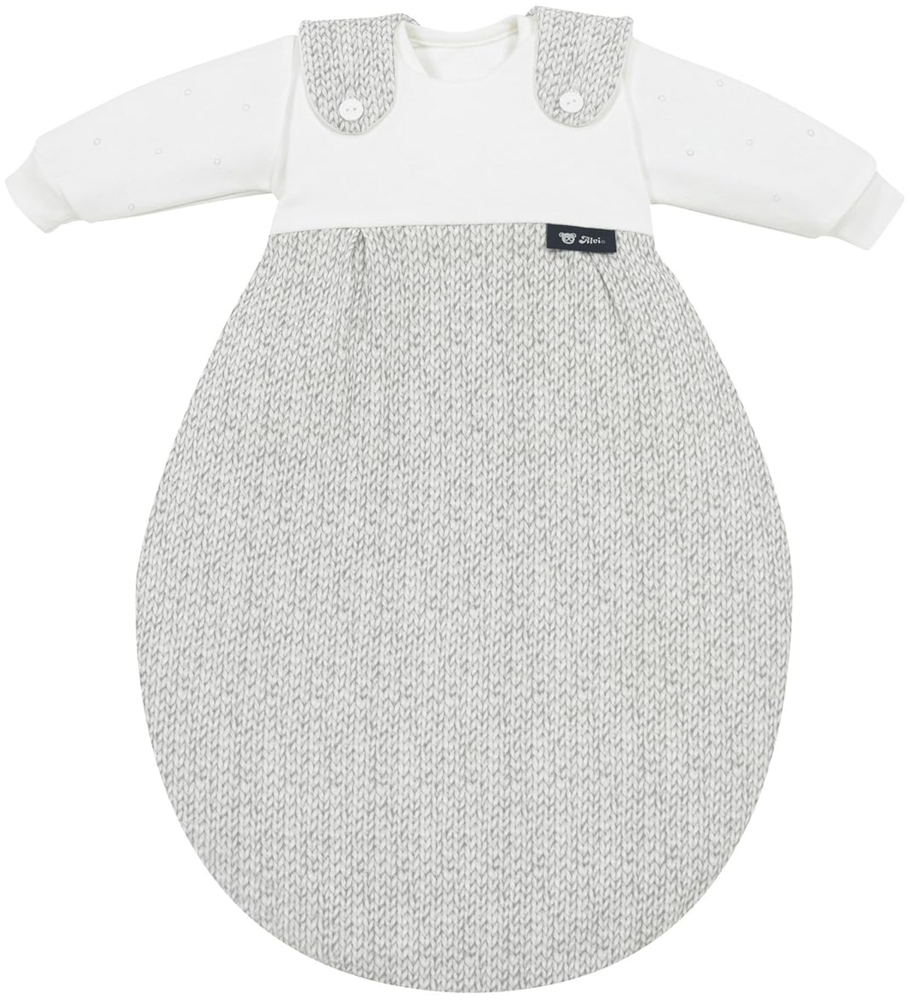 Alvi - Baby-Mäxchen SuperSoft Schlafsack 3teilig - Gr. 80/86 Strick Silber Bild 1