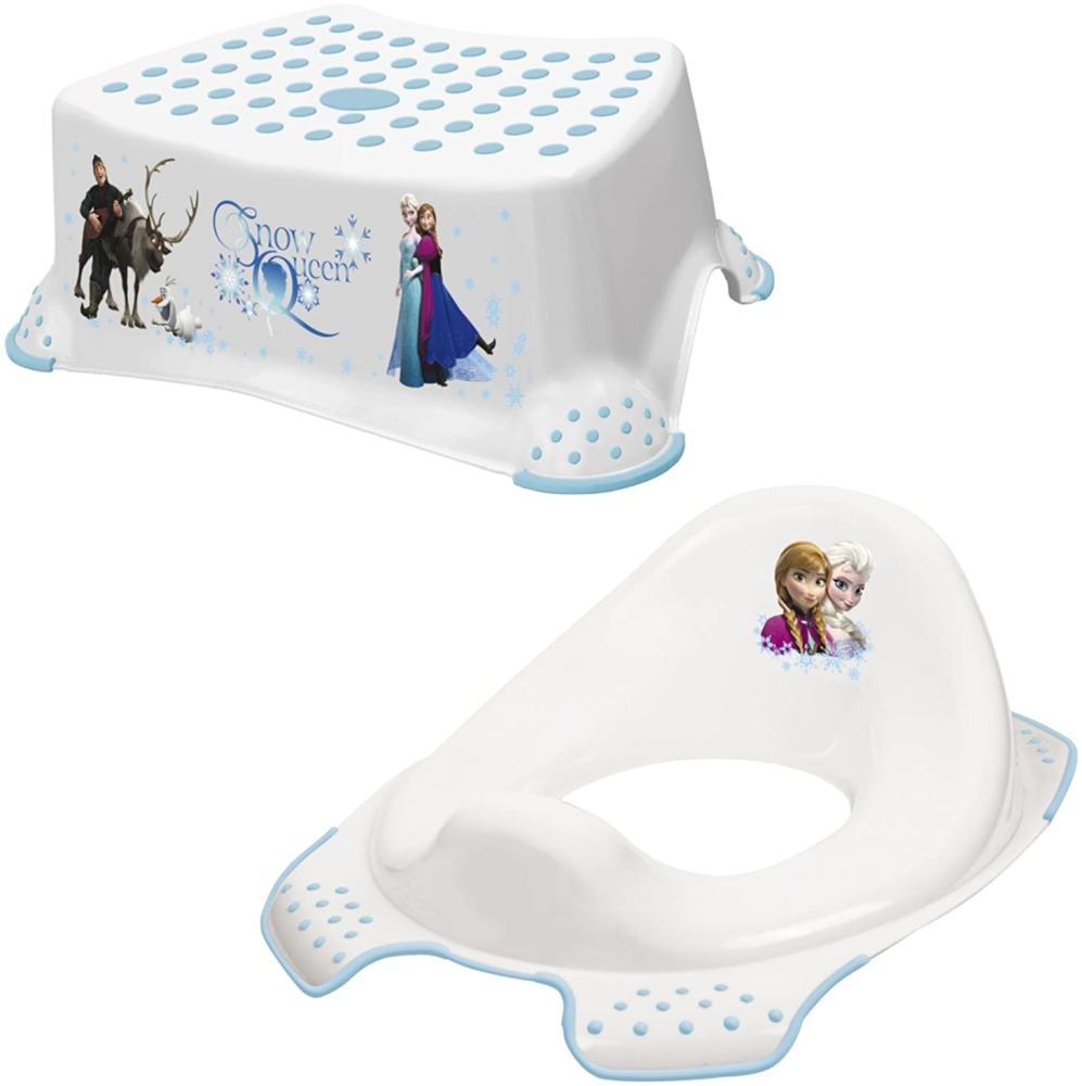 Keeeper 2-teiliges Set FROZEN Schemel einstufig & WC-Sitz / Toilettensitz weiß Bild 1