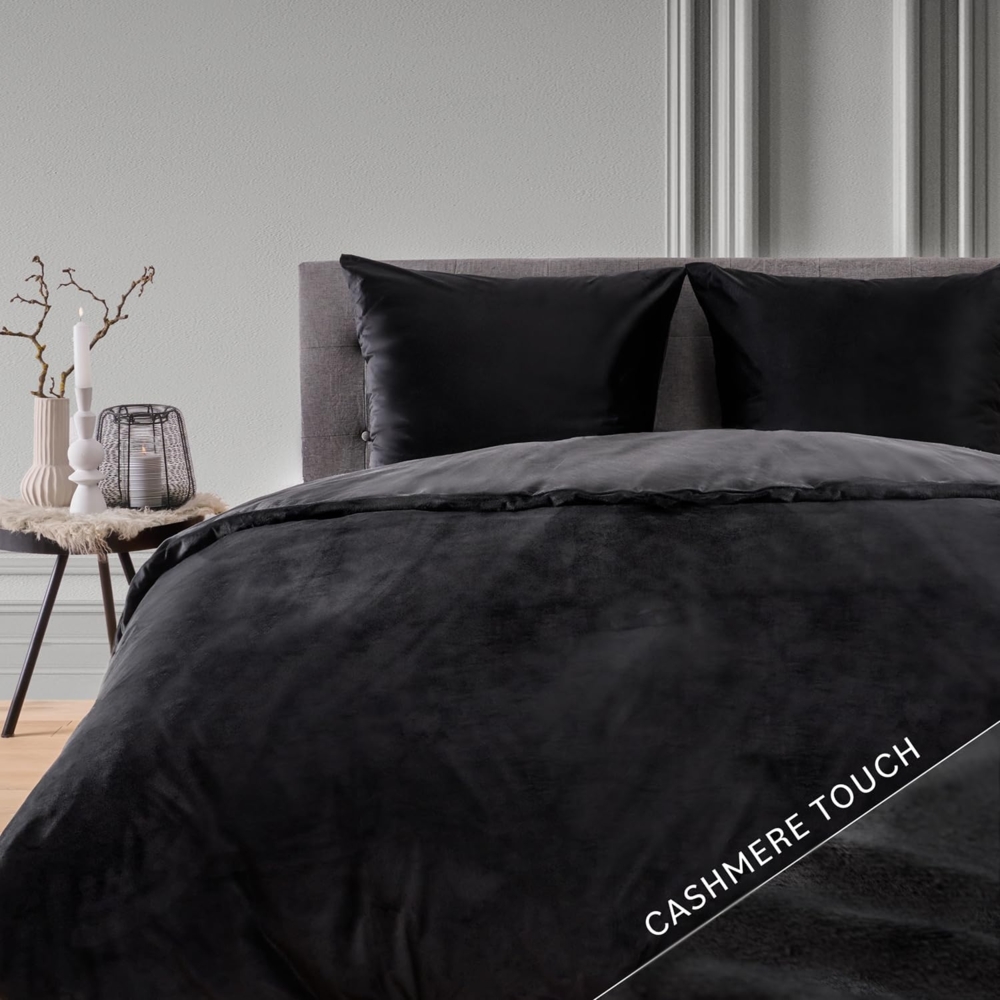 Blumtal Bettwäsche Cashmere-Touch Plüsch, warme Winterbettwäsche + Kopfkissenbezug Bild 1