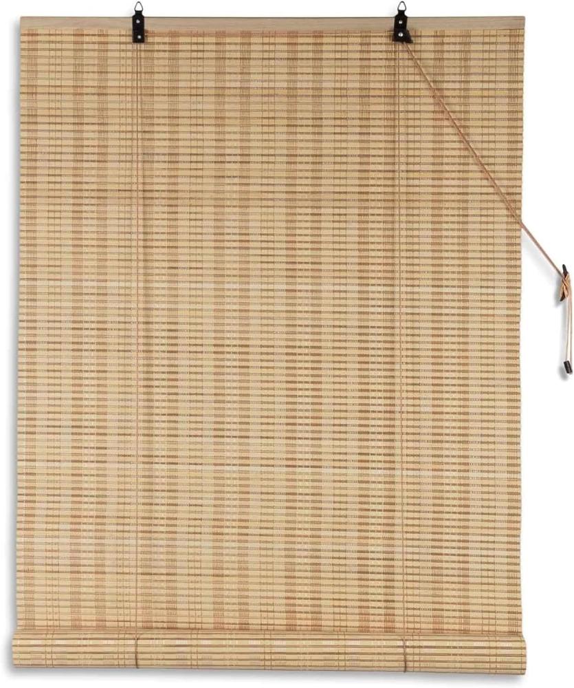 Bambusrollo Sichtschutz Sonnenschutz Fensterdekoration Typ3 Natur lichtdurchlässig Breite: 90cm Länge 160cm Bild 1