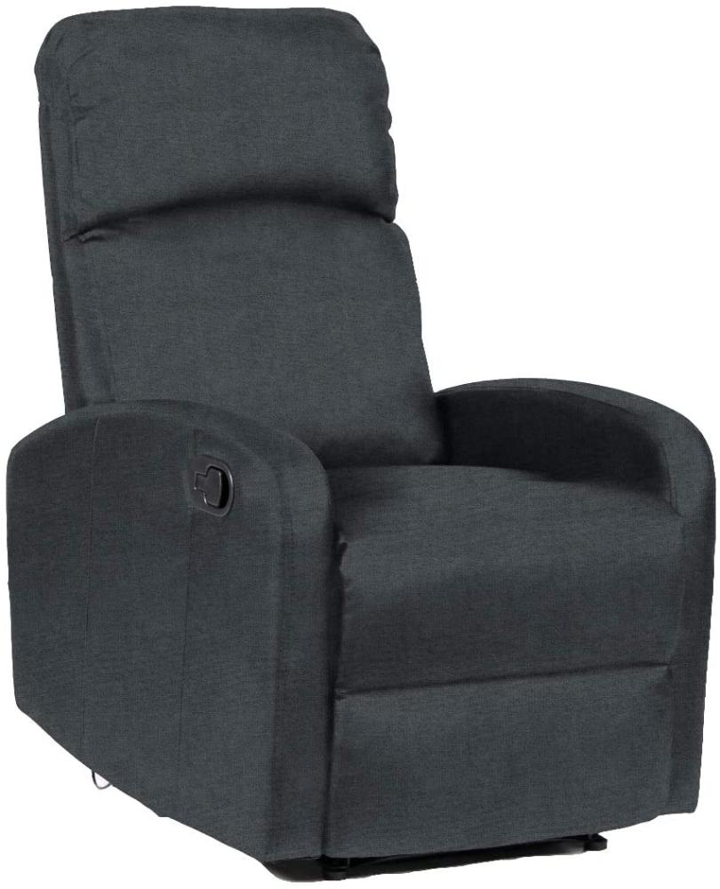 Svita 'Lex' Relaxsessel mit Liegefunktion, ergonomisch geformt, Polyester anthrazit, 101 x 91 x 65 cm Bild 1