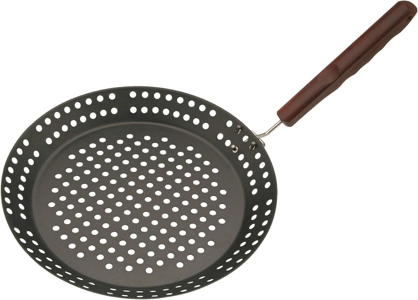 BBQ Grillschale 32cm Grillzubehör Gemüseschale Grillkorb Bratpfanne Pfanne Bild 1