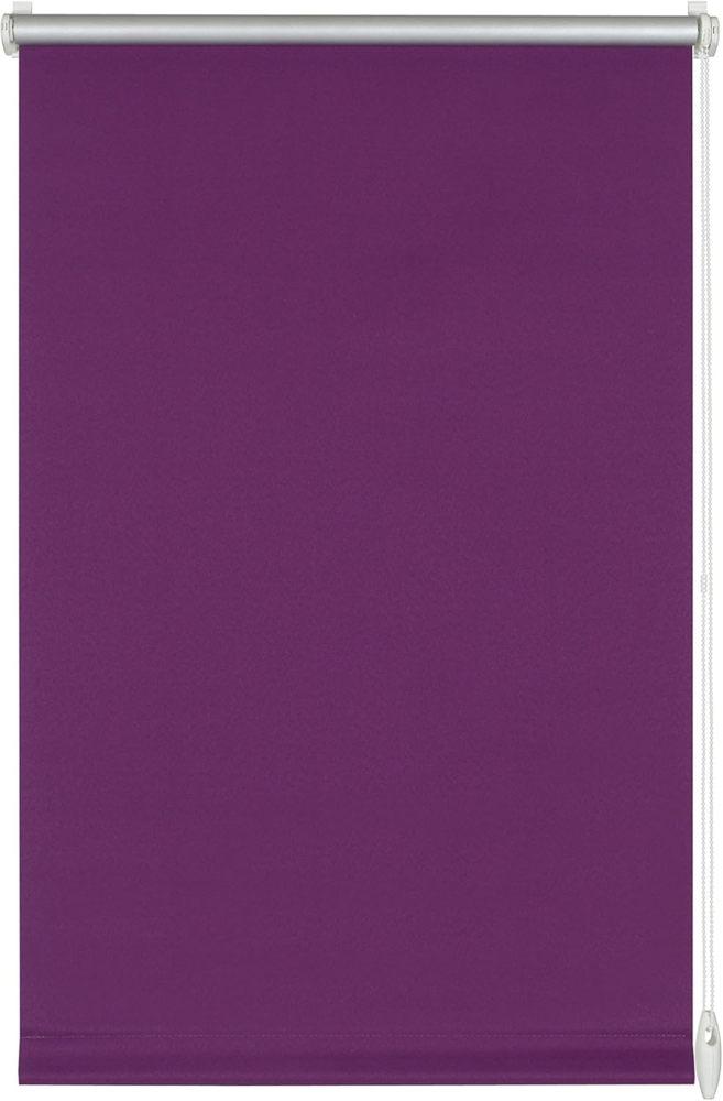 GARDINIA EASYFIX Rollo mit Thermo-Rückseite zum Klemmen oder Kleben, Verdunklungsrollo ohne Bohren, Hitzeschutz, Energiesparend, Lila, 75x150 cm (BxH) Bild 1