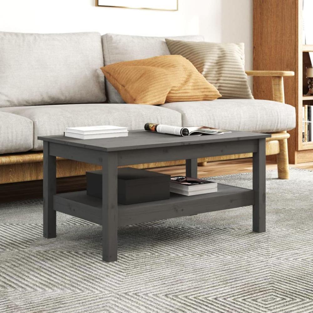 Couchtisch Grau 80 x 50 x 40 cm Massivholz Kiefer [814286] Bild 1
