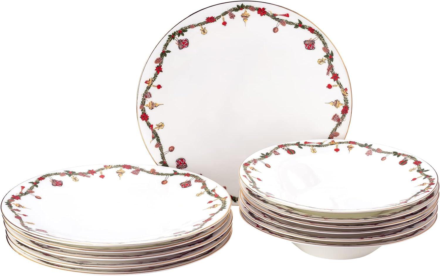 Hutschenreuther Weihnachtsteller Set 12-tlg. Nora Christmas, Bone China, Mehrfarbig, 02048-726037-29219 Bild 1