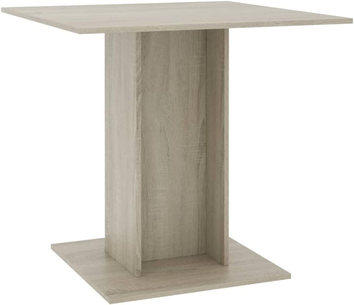 vidaXL Esstisch Küchentisch Esszimmertisch Speisetisch Tisch Säulentisch Restaurant Esszimmer Küche Sonoma-Eiche 80x80x75cm Holzwerkstoff Bild 1