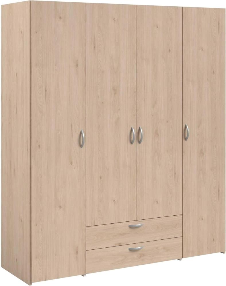 Daily 11 Parisot Eleganter Kleiderschrank 4-türig Holzoptik 160x185x51cm Bild 1