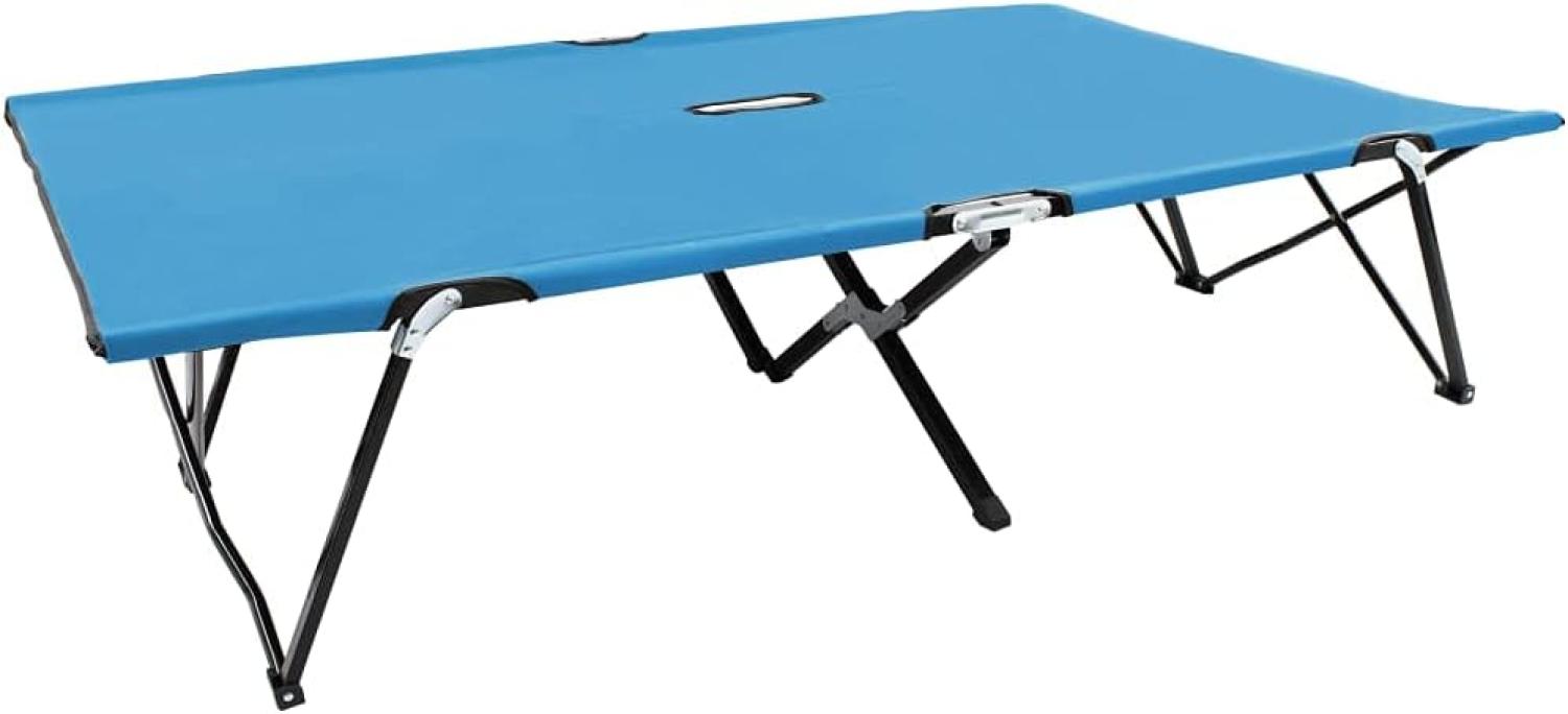 vidaXL Doppelliege Klappbar Blau Stahl 310352 Bild 1