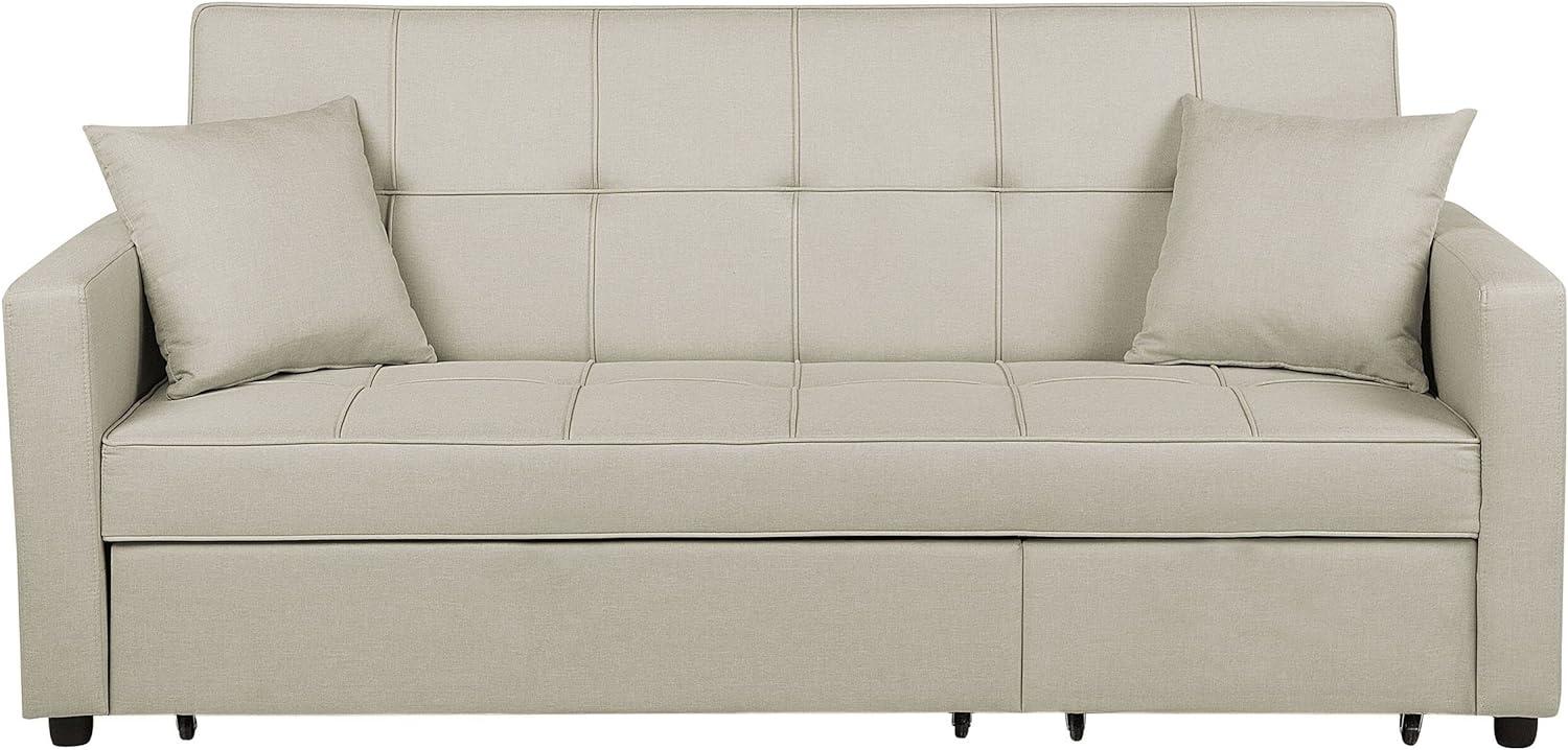 Schlafsofa 3-Sitzer Polsterbezug beige GLOMMA Bild 1