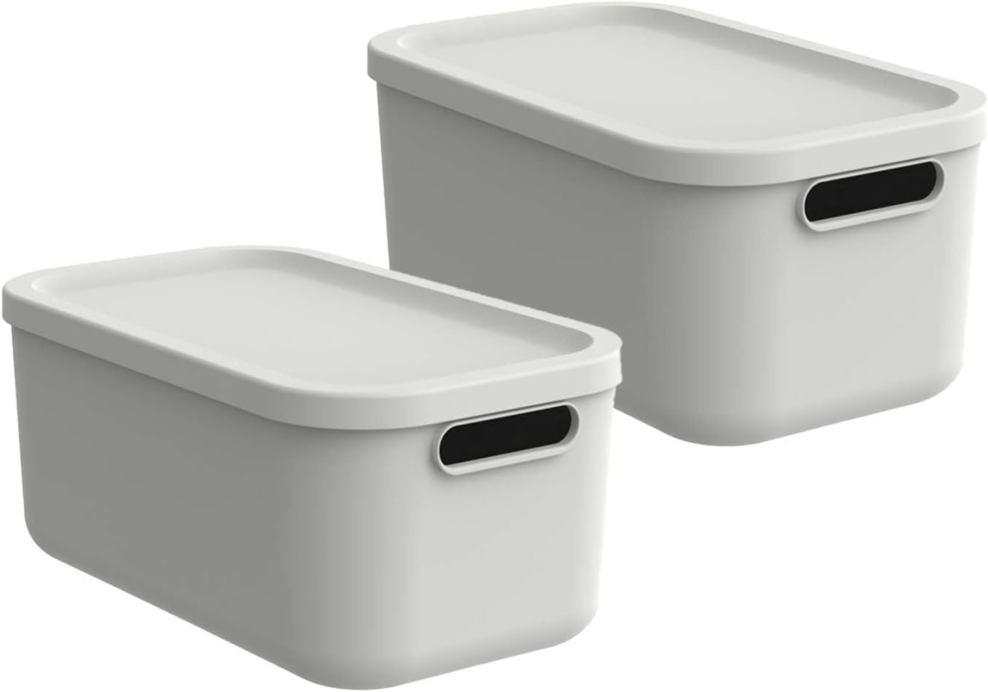 ROTHO Aufbewahrungsbox Albula Light Kiste 12l mit Deckel (Aufbewahrungsboxenset, 2er-Set) Bild 1