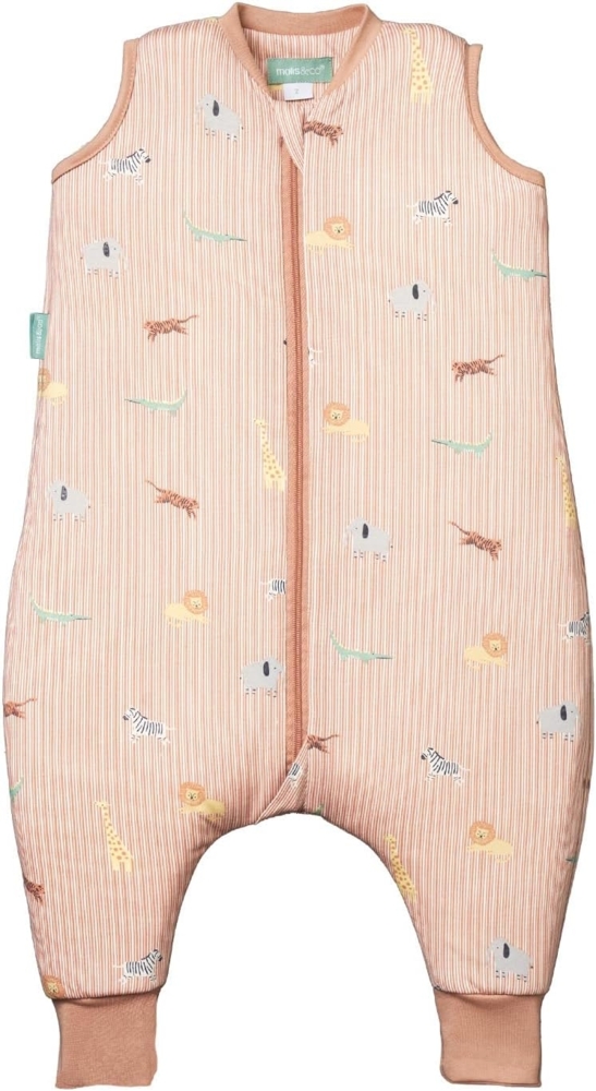 molis&co - Baby Schlafsack mit Füßen -Ideal für Frühling und Herbst - Babyschlafsack mit Beinen 1 tog - 100% Baumwolle (Oeko-TEX 100), Premium Qualität - Jungle (80 cm) Bild 1