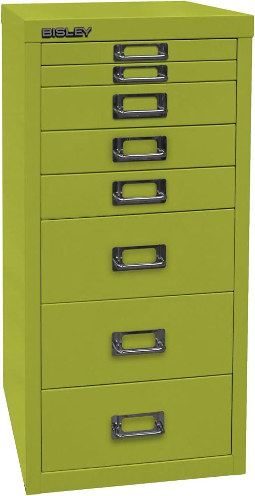 Bisley MultiDrawer™, 29er Serie, DIN A4, 8 Schubladen, Farbe grün Bild 1