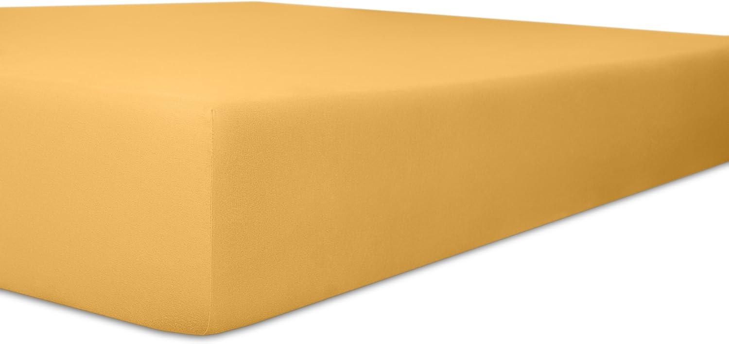 Kneer Exclusiv Stretch Spannbetttuch für hohe Matratzen & Wasserbetten Qualität 93 Farbe sand 180x200 cm Bild 1