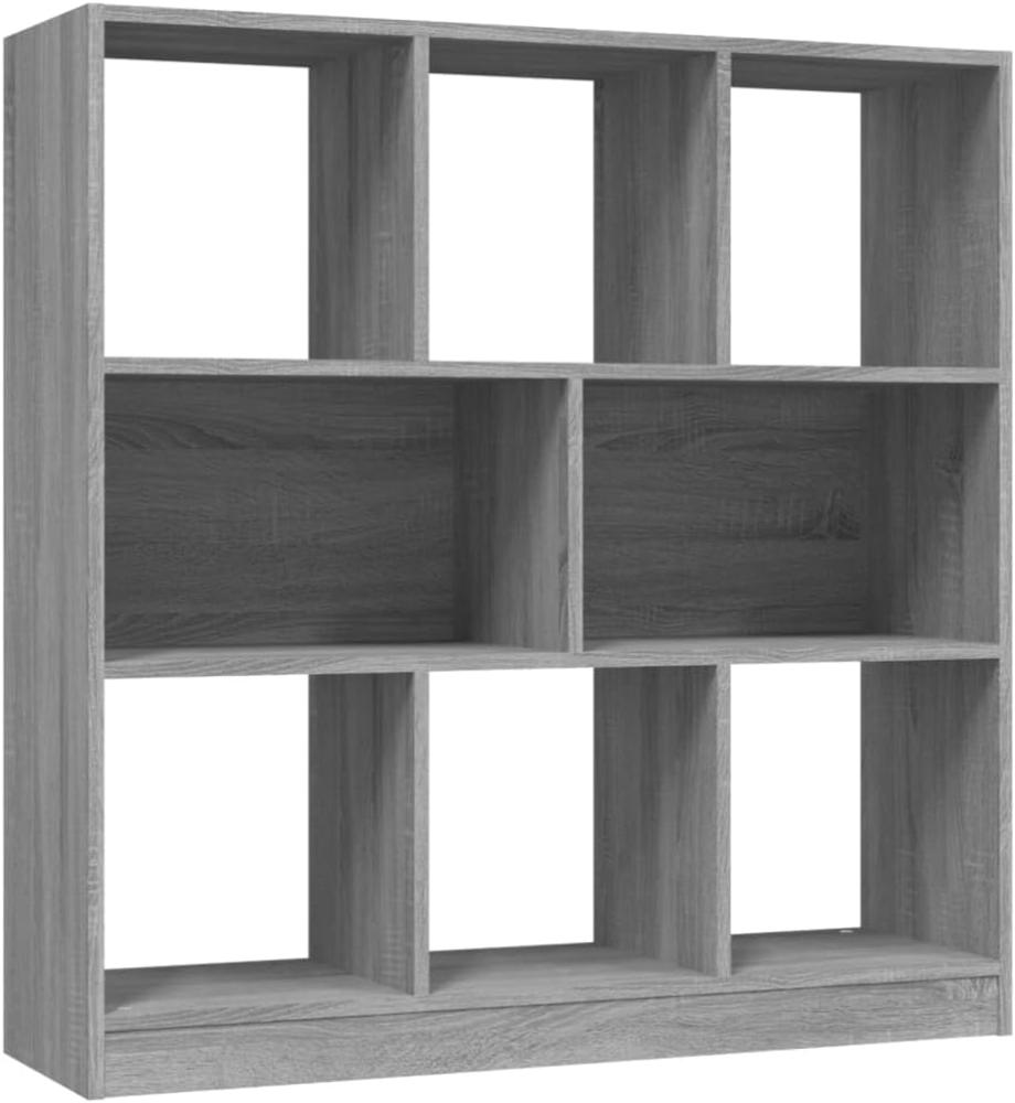 vidaXL Bücherregal Grau Sonoma 97,5x29,5x100 cm Holzwerkstoff 826379 Bild 1