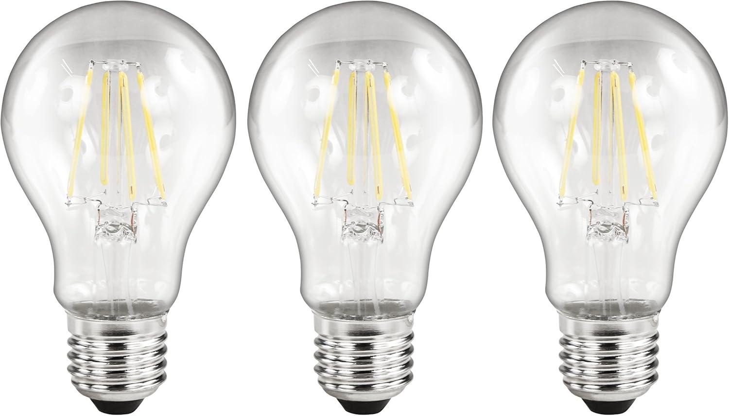 LED Filament Set McShine, 3x Glühlampe, E27, 2W, 200lm, warmweiß, klar Bild 1
