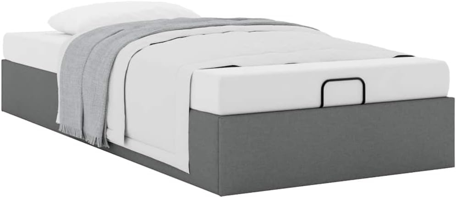 Ottoman-Bett ohne Matratze Dunkelgrau 100x200 cm Stoff 3310855 Bild 1