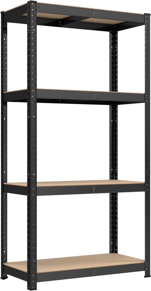 Standregal,Schwerlastregal, Kellerregal, Bücherregal, Lagerregal, 5 Ablagen, Küchenregal, Regal,verstellbare Ablagen, Industriestil,160x80x40cm,Schwarz,GLR044B01 Bild 1