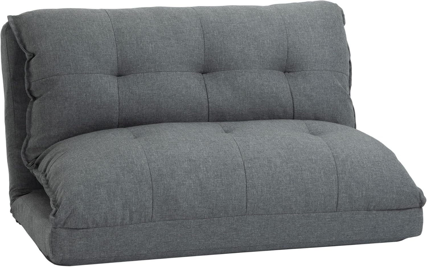 HOMCOM Relaxsessel Bodenstuhl 2-in-1, mit 13 Positionen verstellbare Rückenlehne (Bodensofa, 1-St, Bodensessel), 100cm x 71cm x 54cm, grau Bild 1