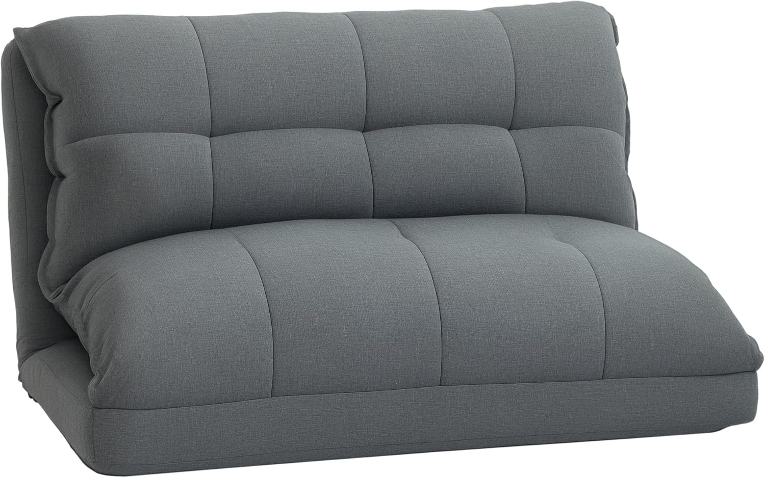 HOMCOM Relaxsessel Bodenstuhl 2-in-1, mit 13 Positionen verstellbare Rückenlehne (Bodensofa, 1-St, Bodensessel), 100cm x 71cm x 54cm, grau Bild 1