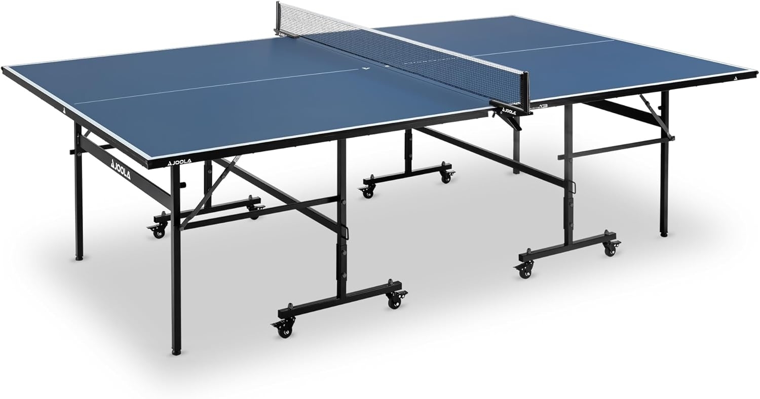JOOLA Tischtennisplatte Inside 13 Indoor Tischtennistisch klappbares Untergestell – Schneller Aufbau inklusive Netz, blau, 274 x 152,5 x 76 cm Bild 1
