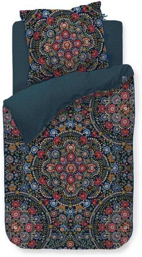 PIP Studio Perkal Bettwäsche 135x200 Il Ricamo darkblue Wende Blütenmeer Ornamente Bild 1