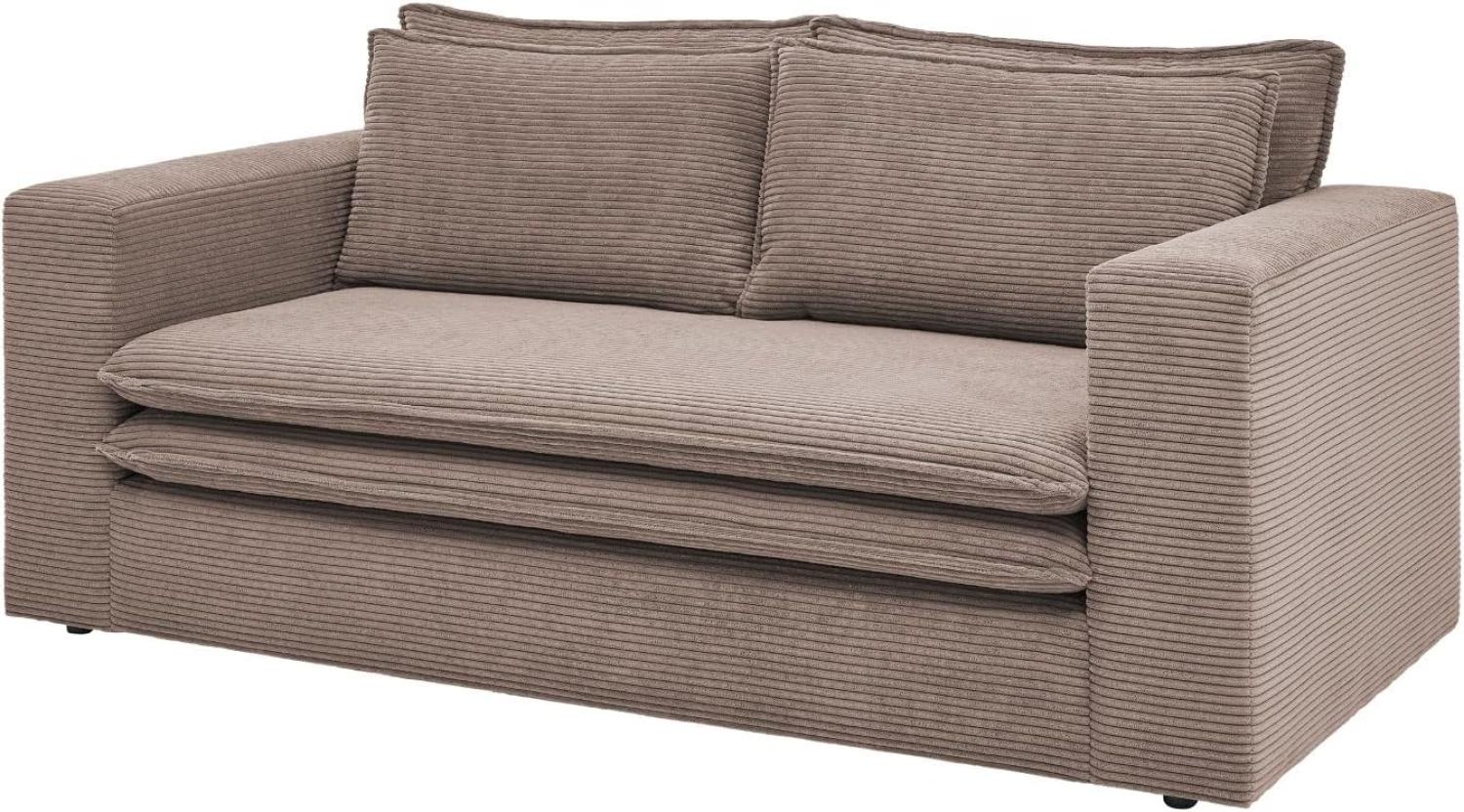 Sofa 2-Sitzer Pesaro in braun Cord 180 cm Bild 1