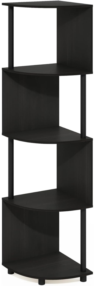 Furinno Econ 4-stufiges Zickzack-Eckregal-Bücherregal, Espresso/Black Bild 1