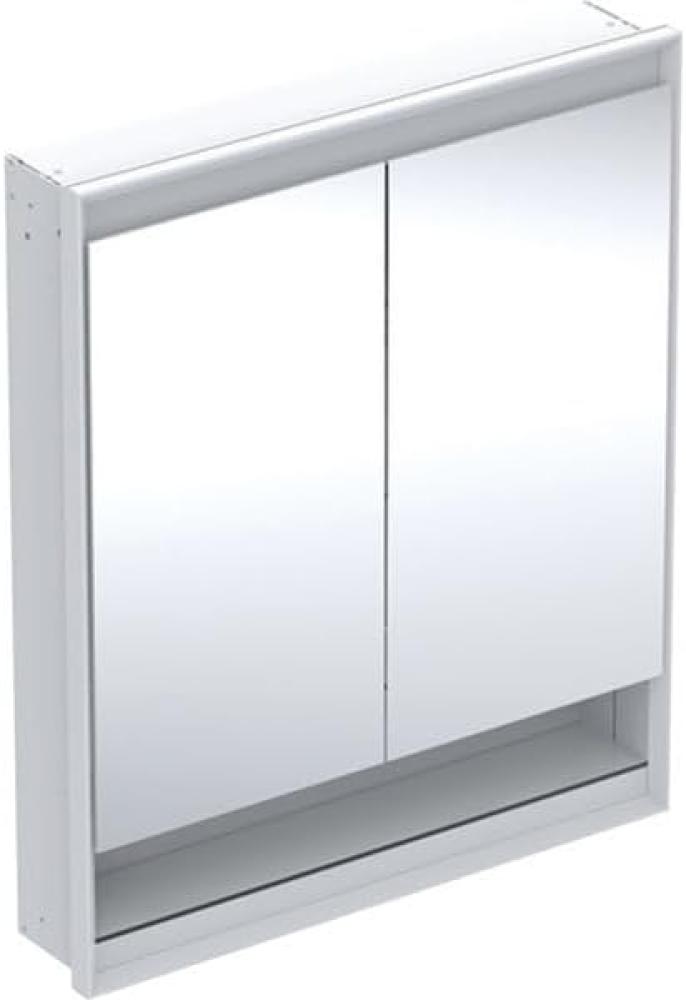 Geberit ONE Spiegelschrank mit ComfortLight, 2 Türen, Unterputzmontage, mit Nische, 75 x 90 x 15 cm, 505.822.00, Farbe: weiss / Aluminium pulverbeschichtet - 505.822.00.2 Bild 1